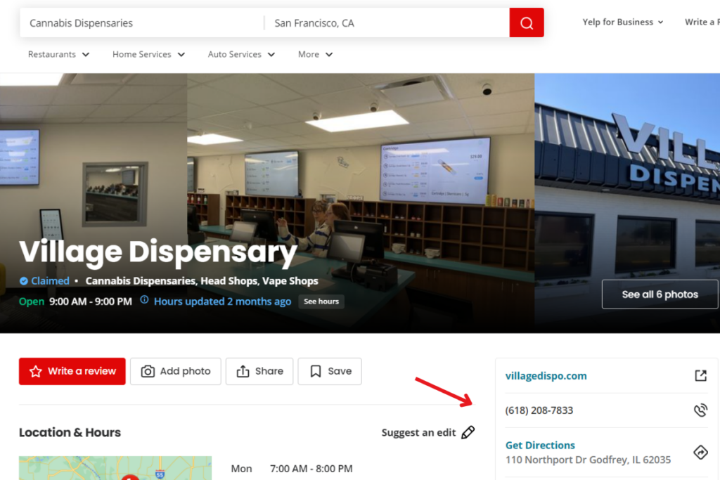 Dispensary Local SEO NAP Citations