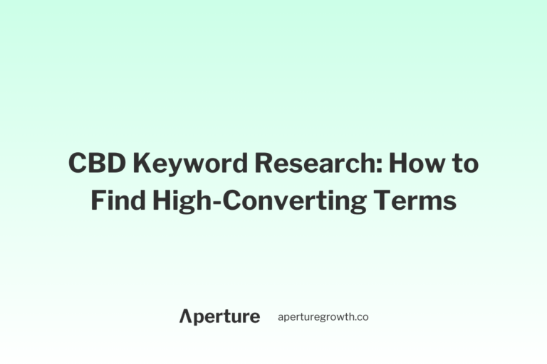 CBD Keyword Research